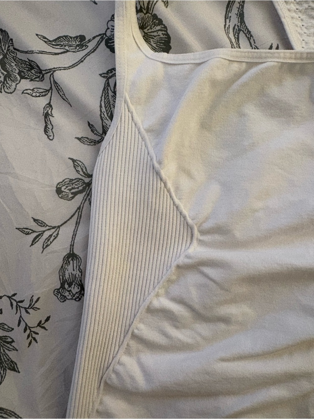 Free People Movement White Racerback Rib-Panel Tank Top - Picture 3 of 4